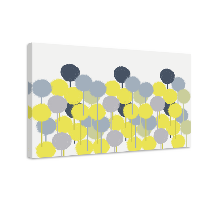 Geometric canvas with circular pattern design - TenStickers