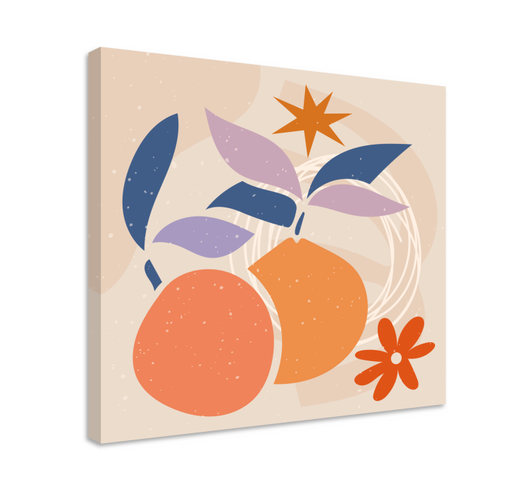 Fruit canvas wall art citrus fruit composition - TenStickers