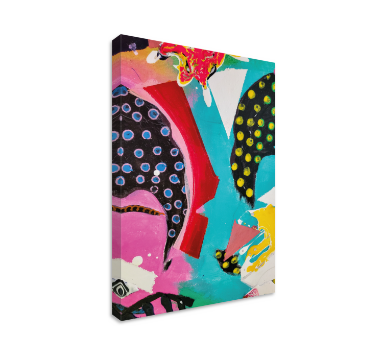 Abstract wall art 1 colorful shapes in vibrant hues - TenStickers