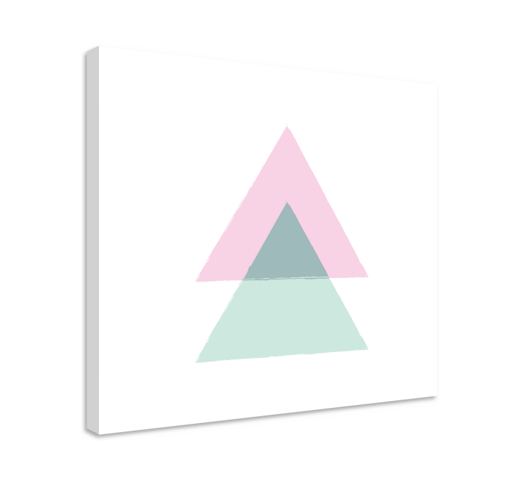 Geometric canvas triangular shapes art print - TenStickers