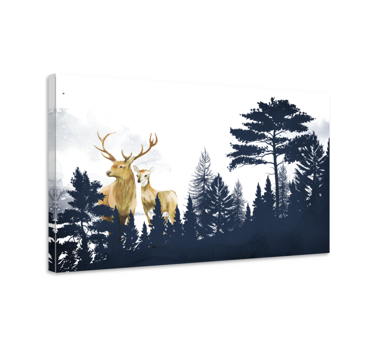 Stag canvas of majestic stags - TenStickers