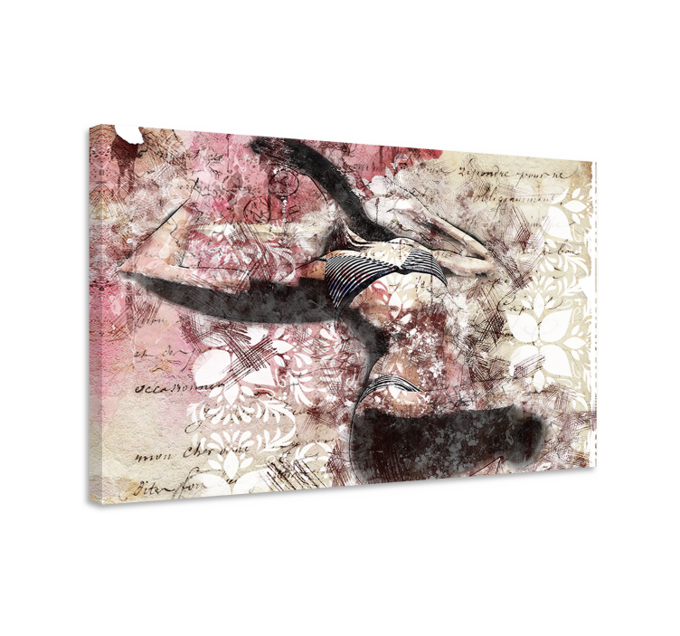 People canvas dancer silhouette art print - TenStickers