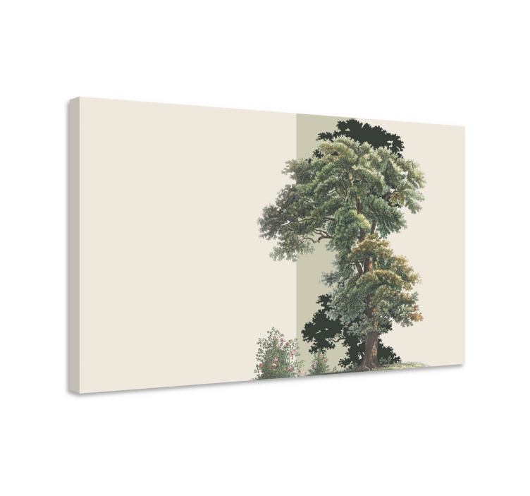 Tree canvas wall art regal tree outline - TenStickers
