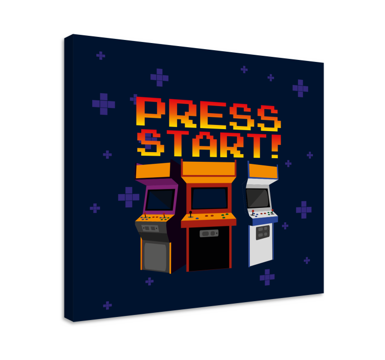 Video game canvas wall art retro arcade machines - TenStickers