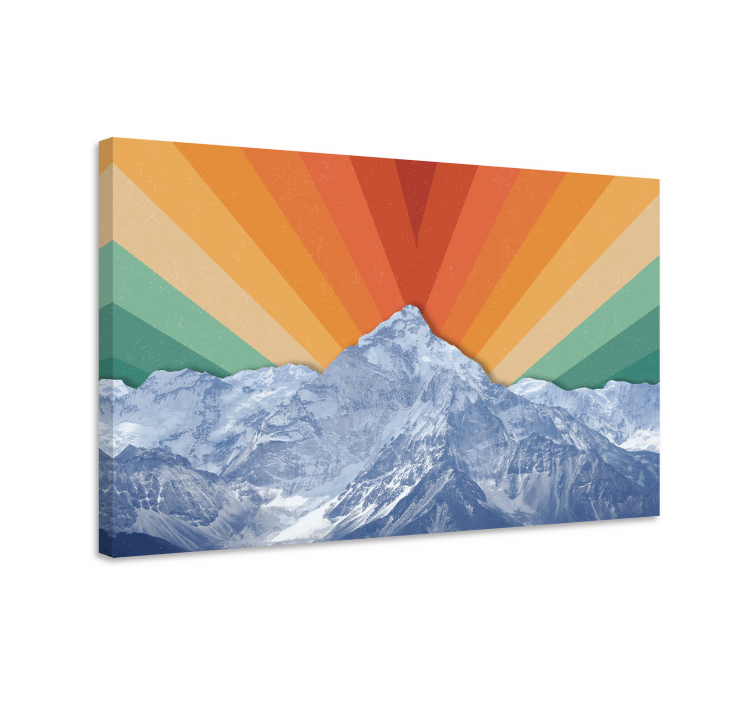 Landscape canvas majestic mountain sunrise - TenStickers