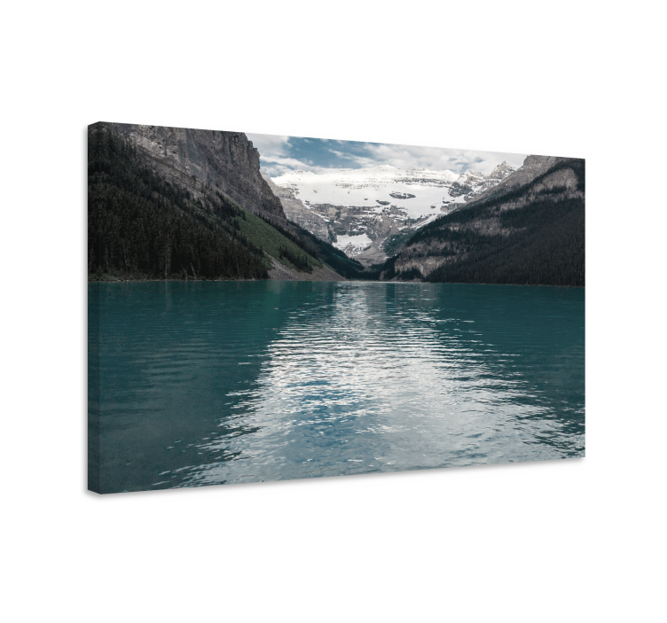 Landscape canvas serene mountain lake artwork - TenStickers