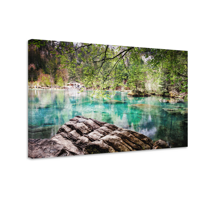 Landscape canvas calm lake reflection - TenStickers