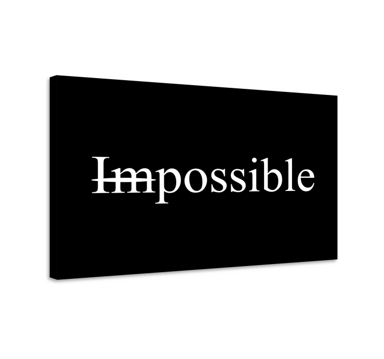 impossible word inspirational wall art - TenStickers