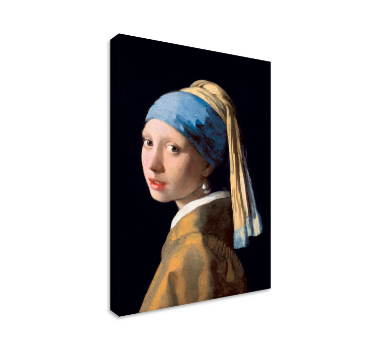Girl with a Pearl Earring painting canvas art - TenStickers
