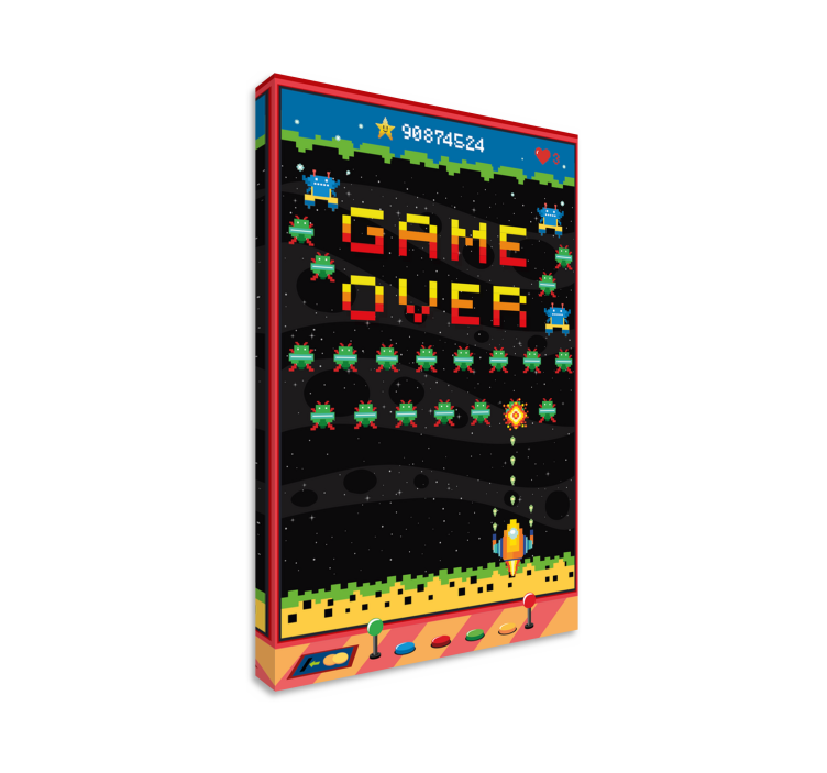 8 bits arcade screen video game canvas wall art - TenStickers