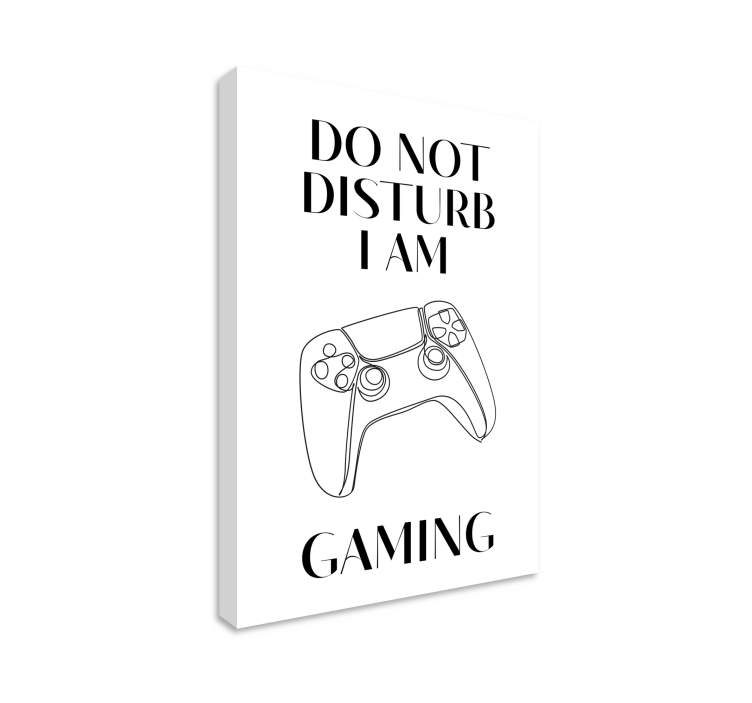 do not disturb i am gaming video game canvas wall art - TenStickers