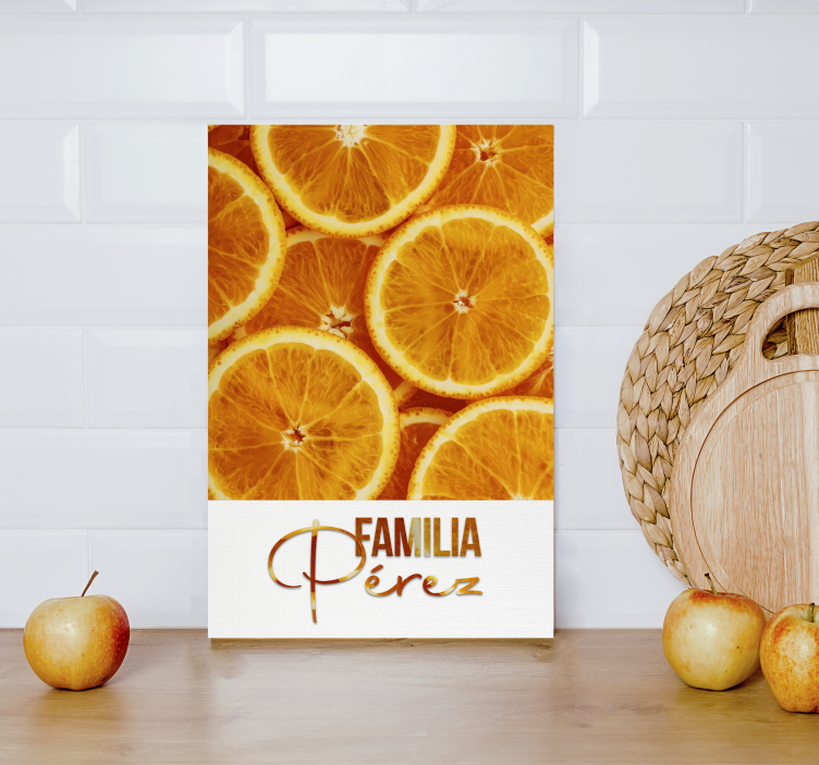 Naranja fruit canvas wall art - TenStickers