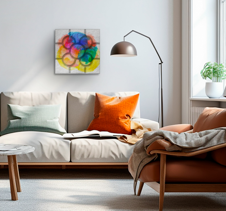 colorful Bilbao street tiles retro canvas - TenStickers