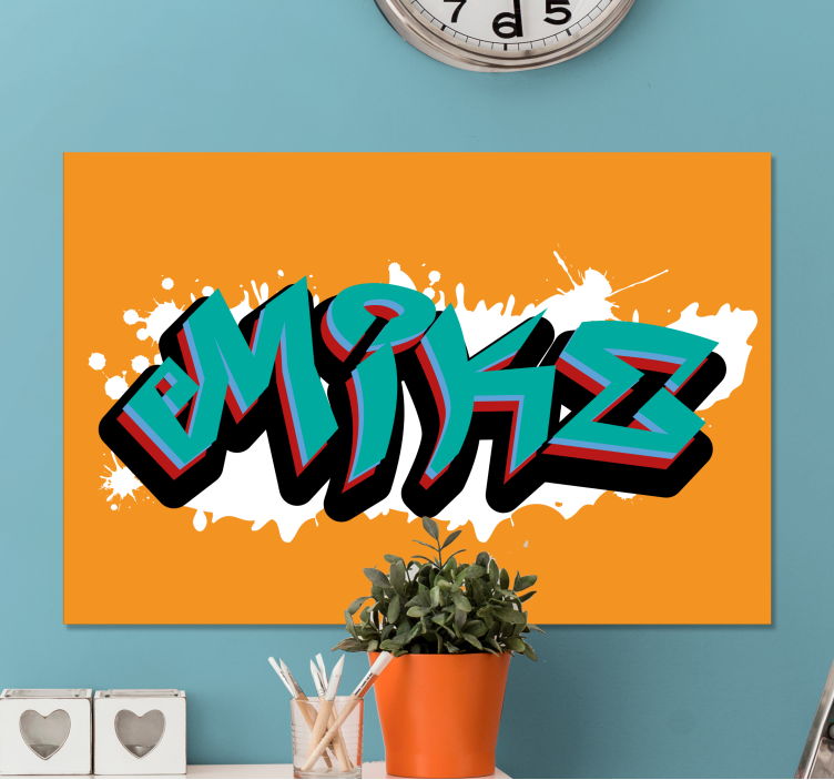 Abc canvas wall art with chic lettering design - TenStickers