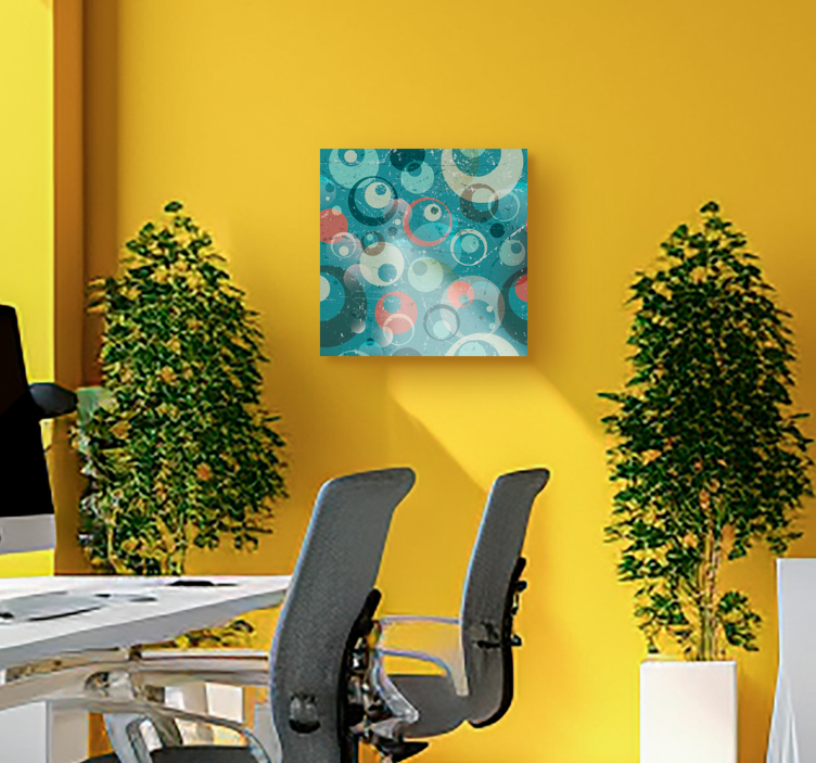 abstract circles canvas art - TenStickers