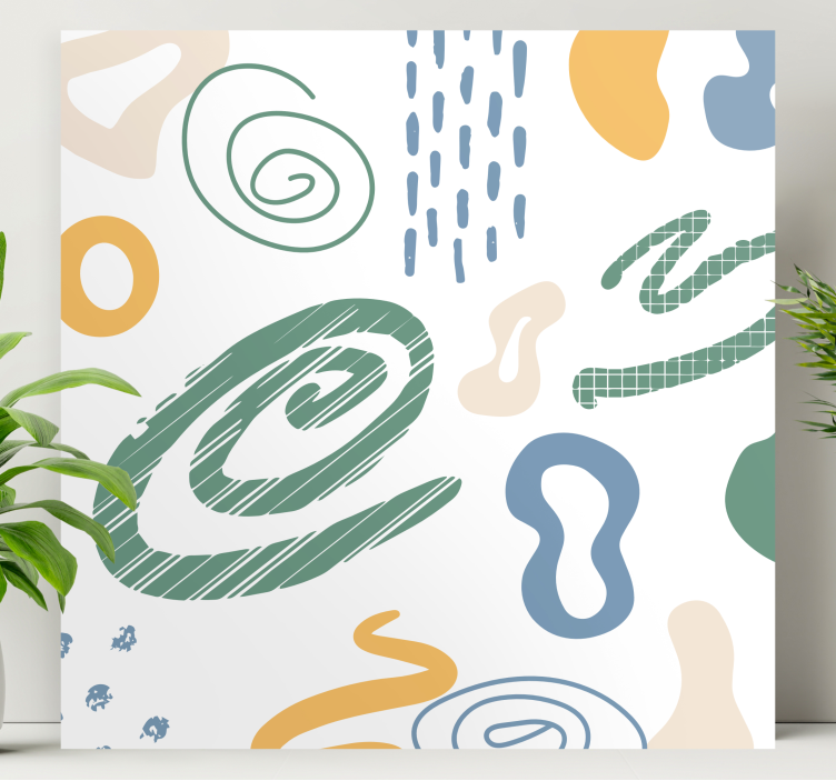 Abstract wall art 1 dynamic swirling forms - TenStickers