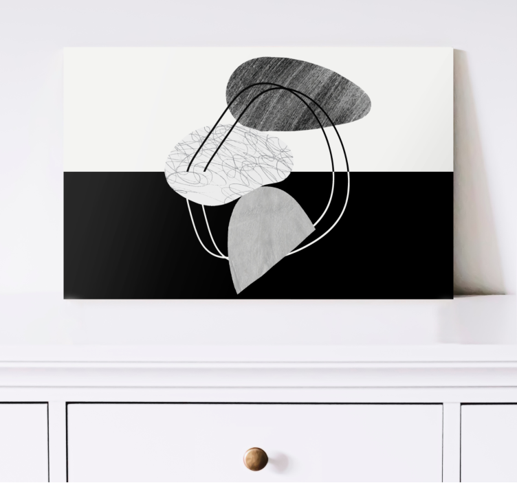 Abstract wall art 1 geometric shapes blend - TenStickers