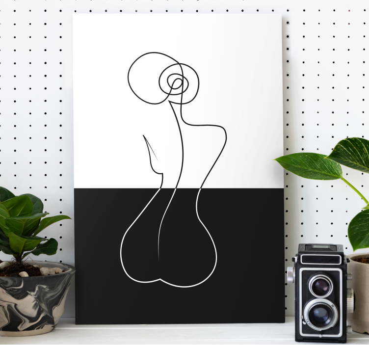 Abstract wall art  1 minimalist line art - TenStickers
