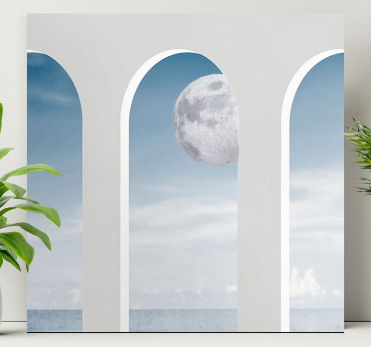 Abstract wall art 1 moonlit archway scene - TenStickers