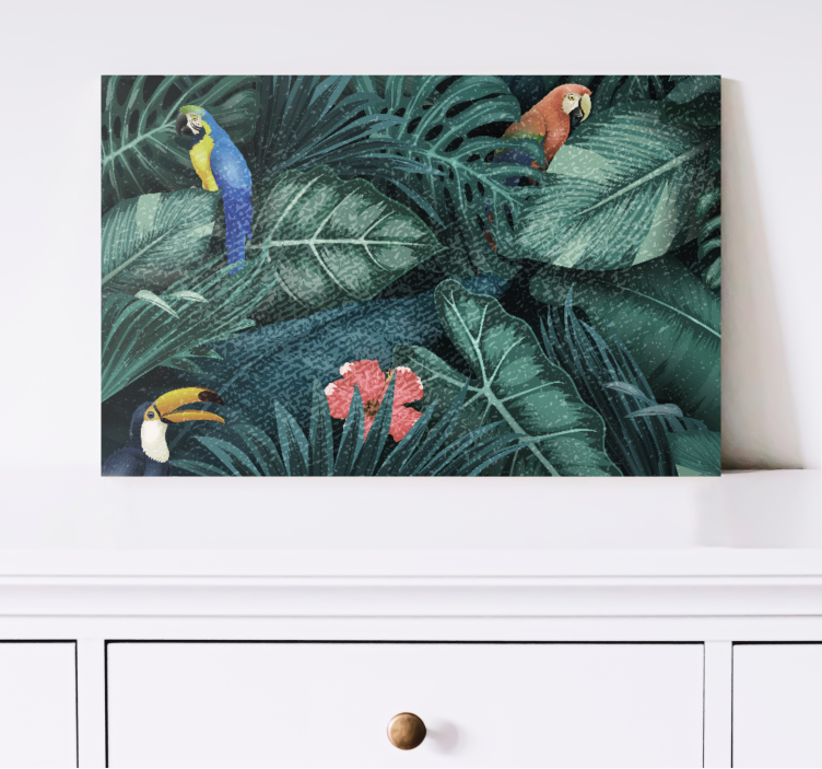 Animal canvas wall art tropical bird paradise - TenStickers