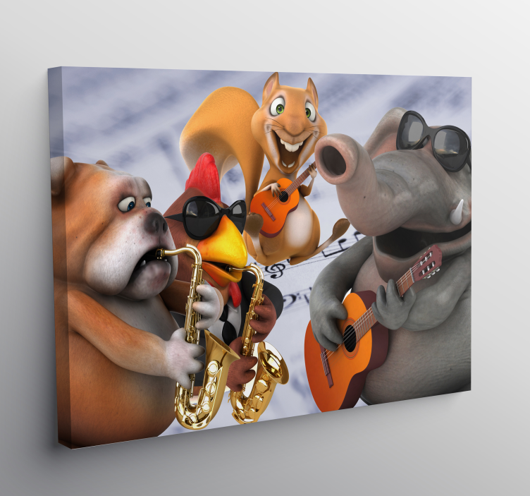 Animal Musicians Band people canvas - TenStickers