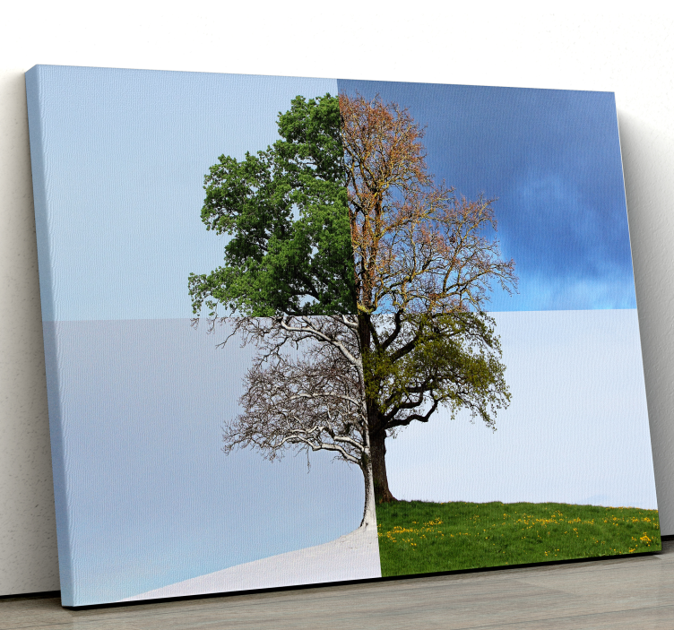 Four Seasons Tree wall art canvas - TenStickers