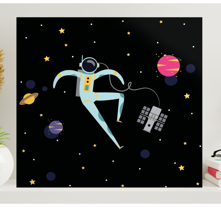 Astronaut in Space video game canvas wall art - TenStickers