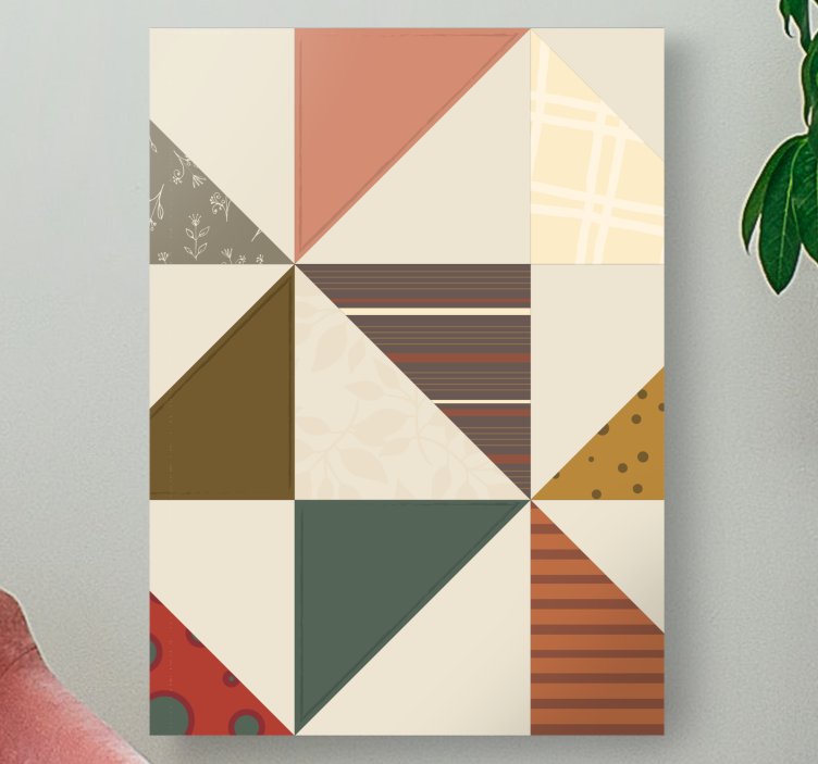 Buddha wall art geometric pattern mosaic - TenStickers