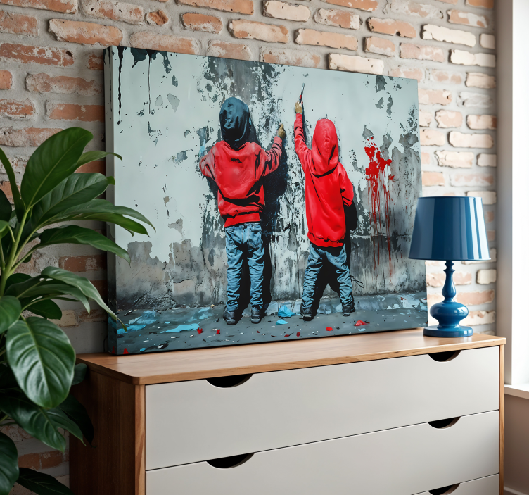 Canvas art of painting boys - TenStickers