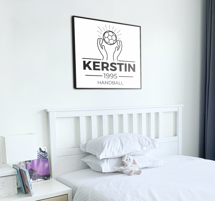 Personalised handball design teen canvas prints - TenStickers