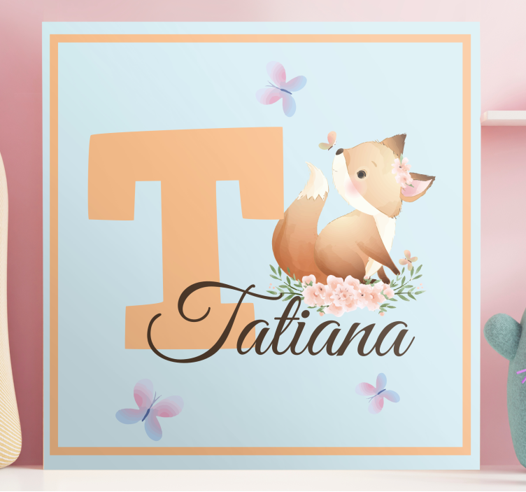 Cocktail canvas t friendly fox - TenStickers