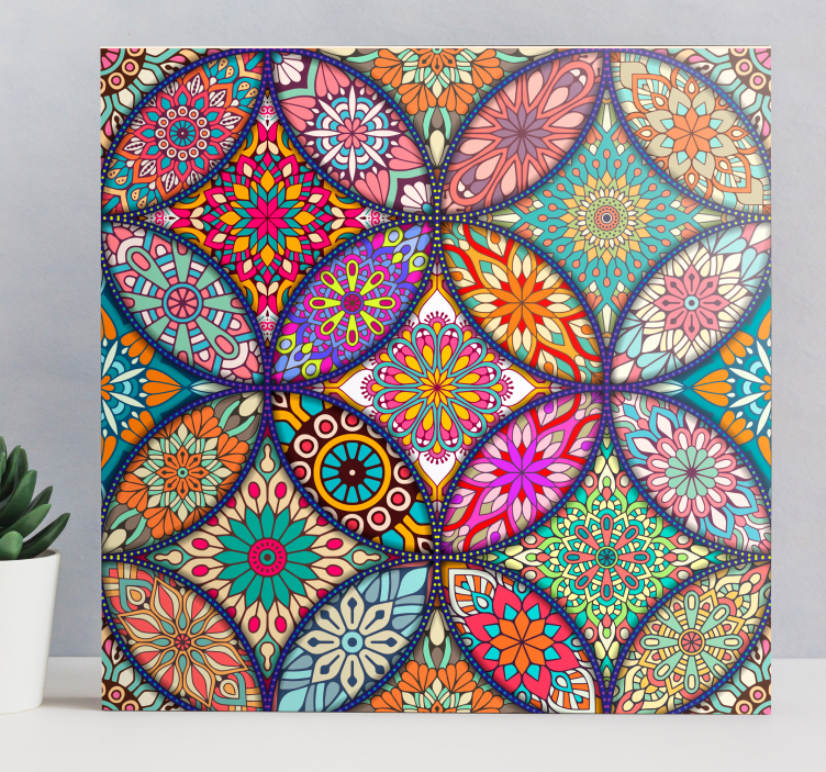 Colorful mandalas canvas wall art - TenStickers