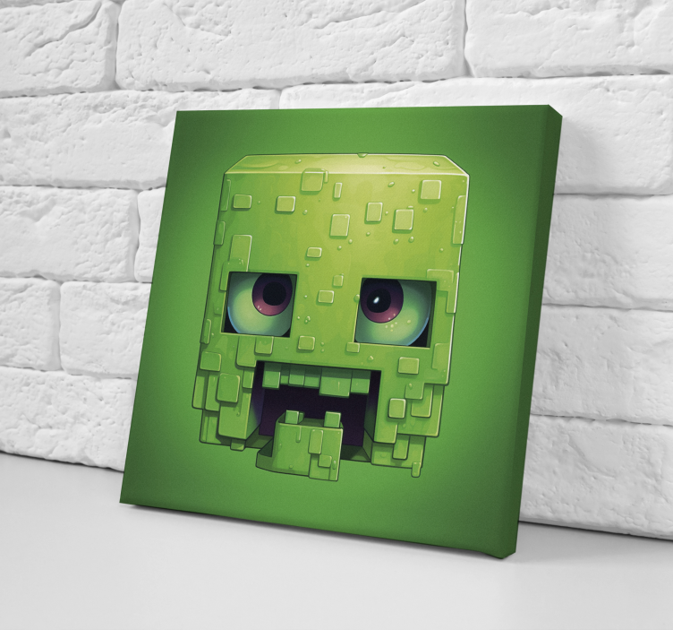 creepy pixel art character video game canvas wall art - TenStickers