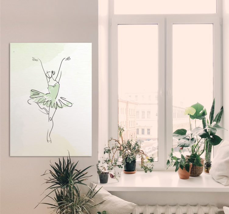 Dancer canvas of graceful ballet motion - TenStickers