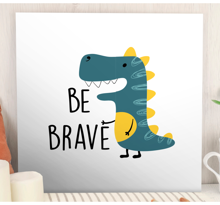 Dinosaur be brave nordic art prints - TenStickers