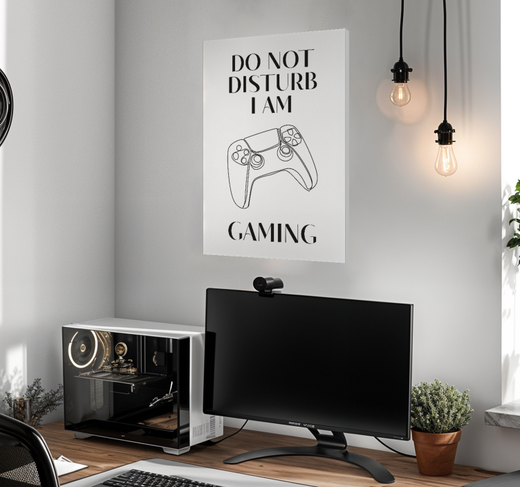 do not disturb i am gaming video game canvas wall art - TenStickers