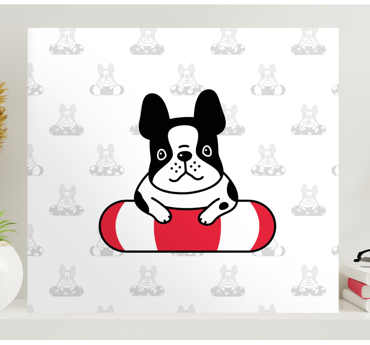 Dog wall art cute french bulldog art print - TenStickers