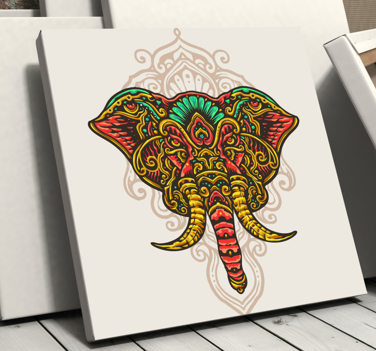 Elephant wallart intricate elephant design - TenStickers