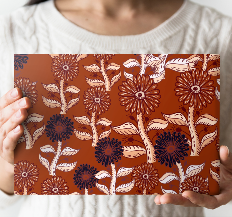 Floral Pattern Design Flowers  canvas - TenStickers
