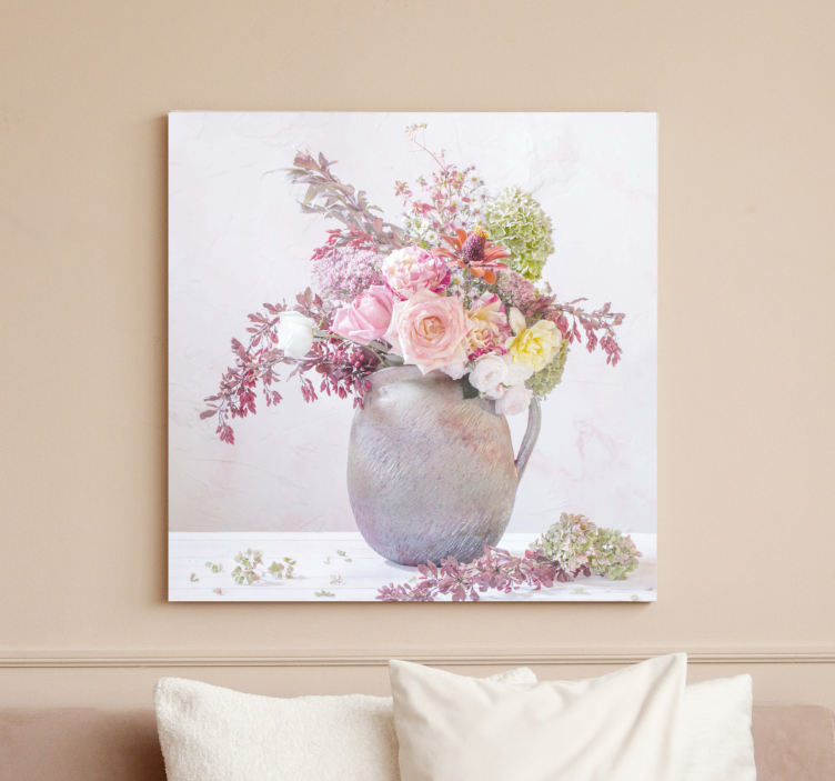 Flowers canvas botanical arrangement elegance - TenStickers