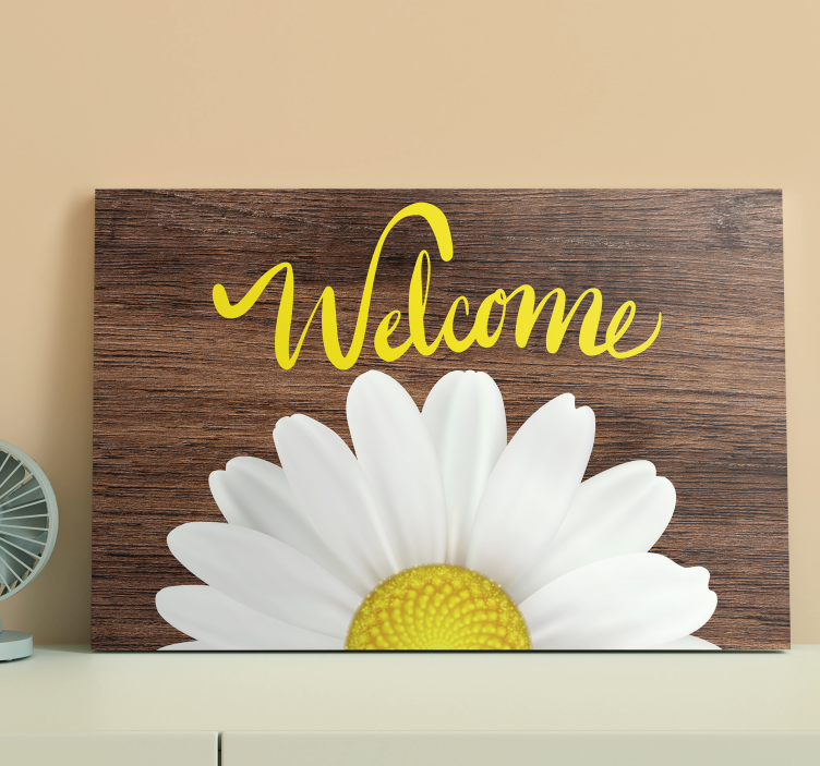Flowers canvas bright daisy greeting art - TenStickers