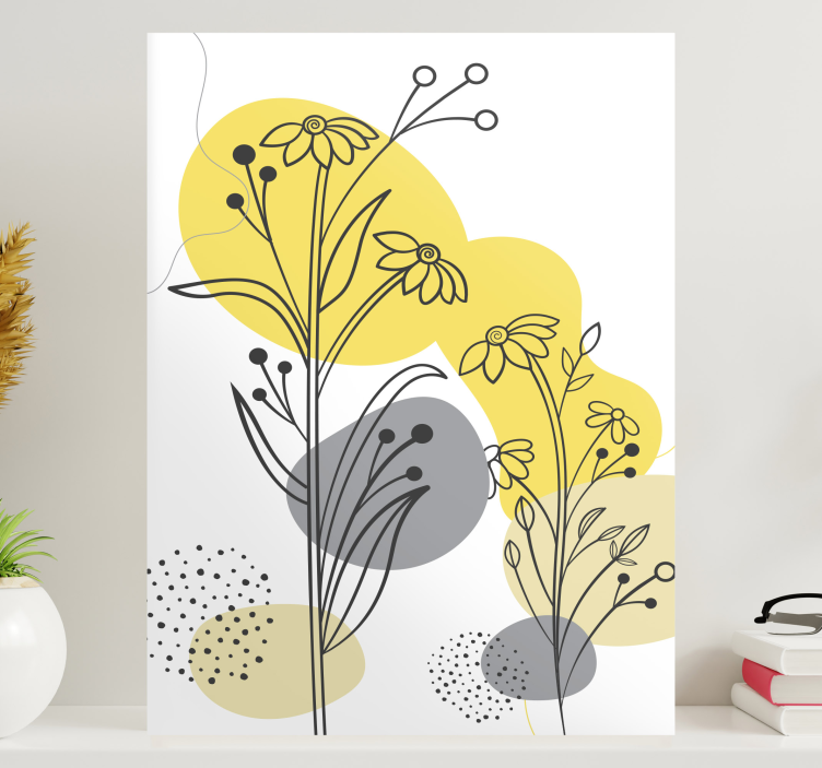 Flowers canvas elegant floral composition - TenStickers
