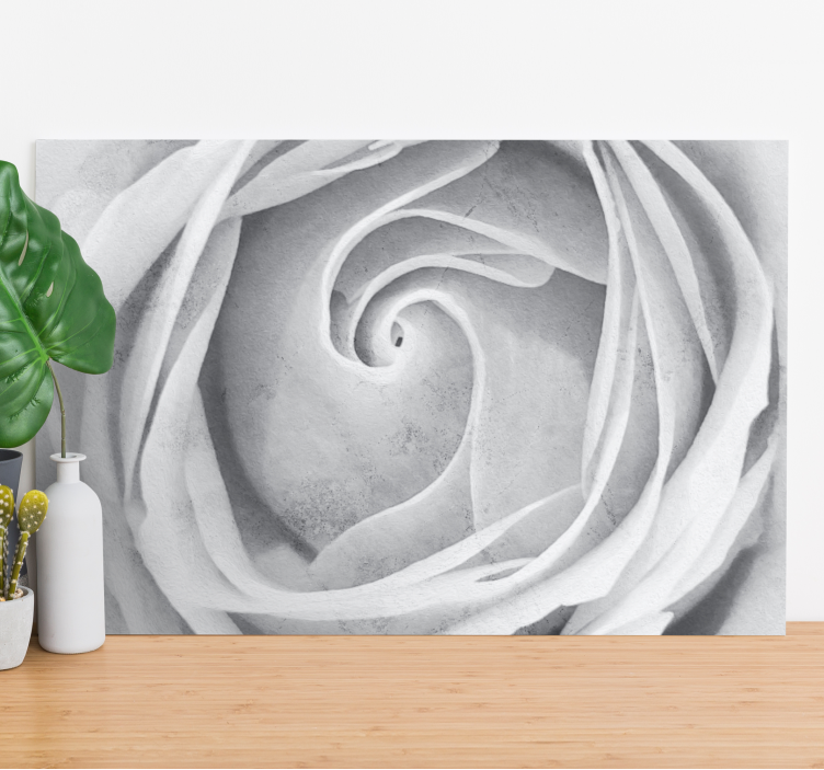 Flowers canvas elegant rose spiral artwork - TenStickers