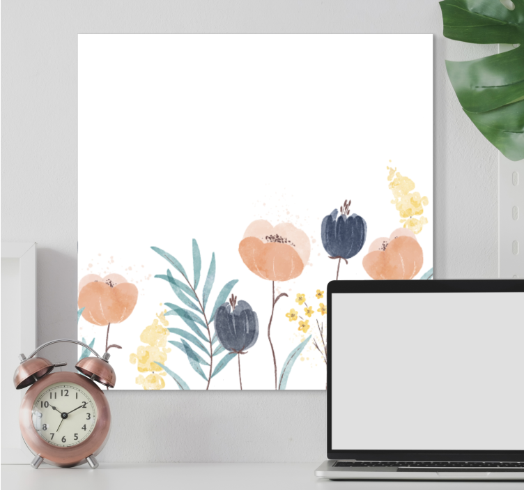Flowers canvas floral buds arrangement - TenStickers