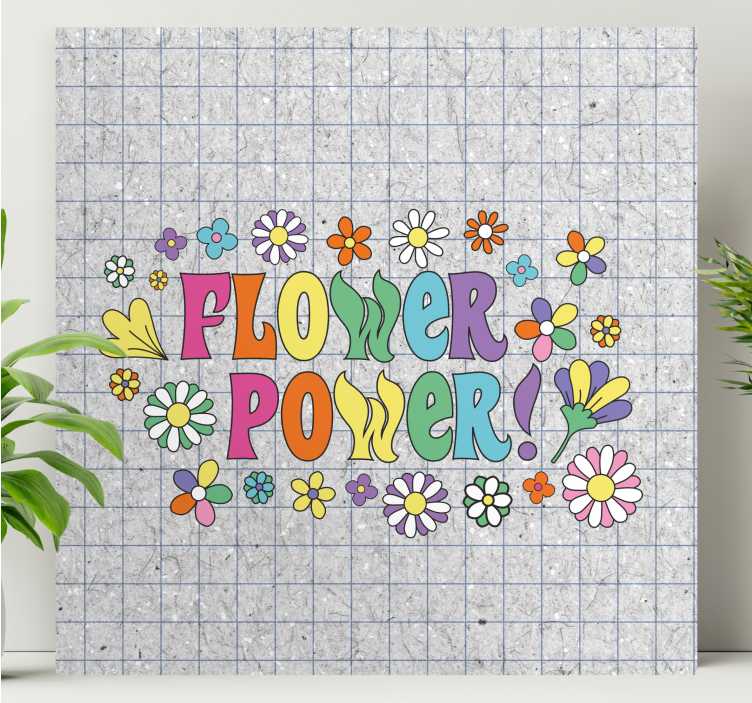 Flowers canvas floral energy design - TenStickers