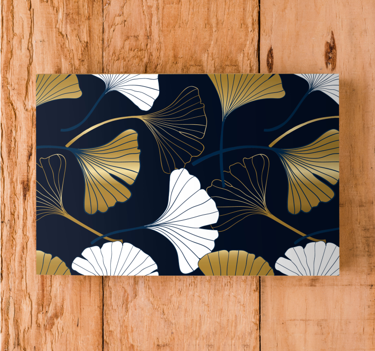 Flowers canvas ginkgo leaf patterns - TenStickers