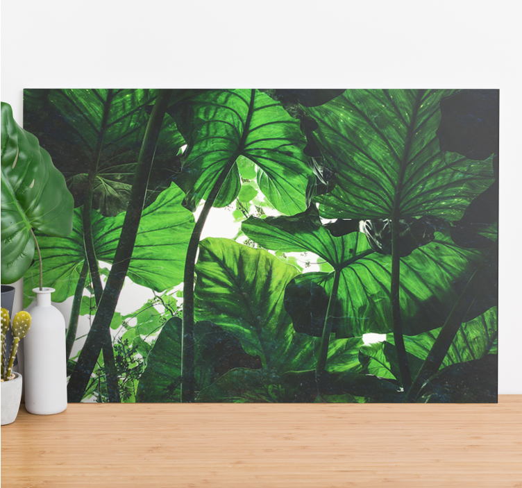 Flowers canvas tropical leaf canopy - TenStickers