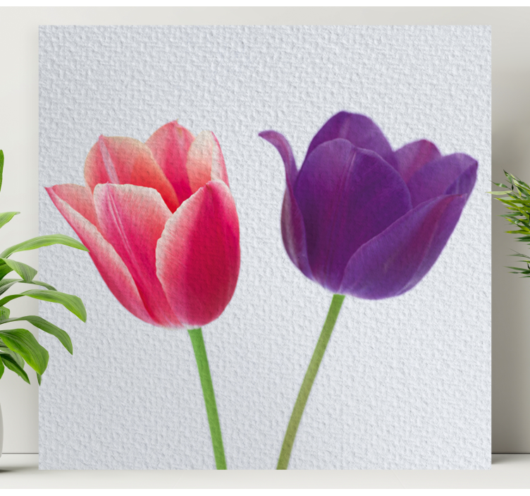 Flowers canvas tulip arrangement art print - TenStickers