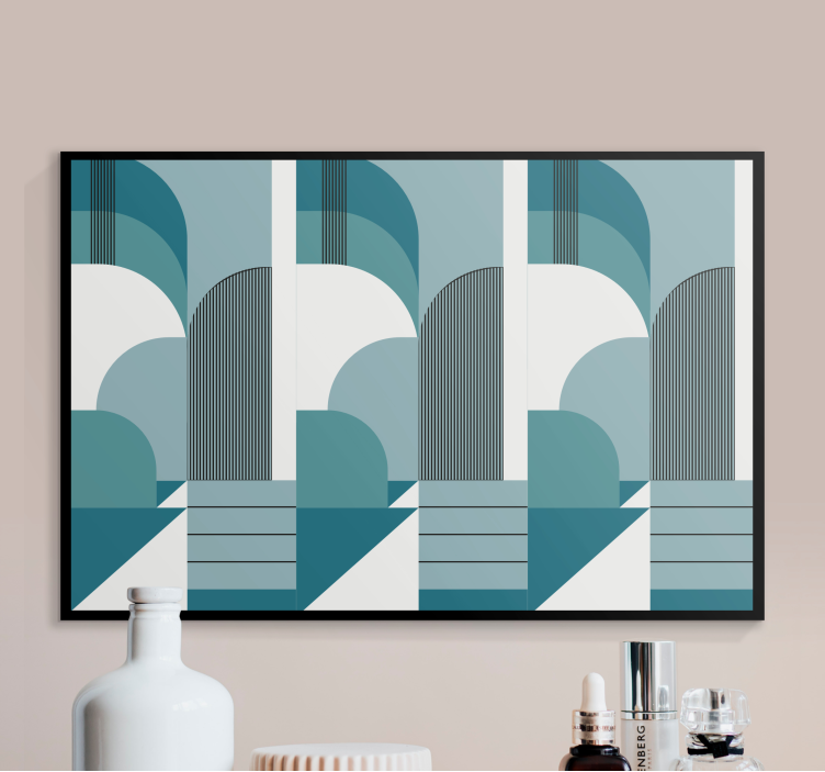 GEOMETRIC ARCHITECTURAL FORMATIONS modern canvas art - TenStickers