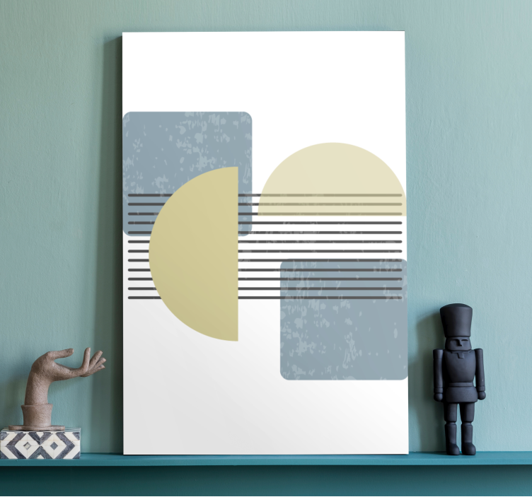 Geometric canvas abstract circular forms - TenStickers